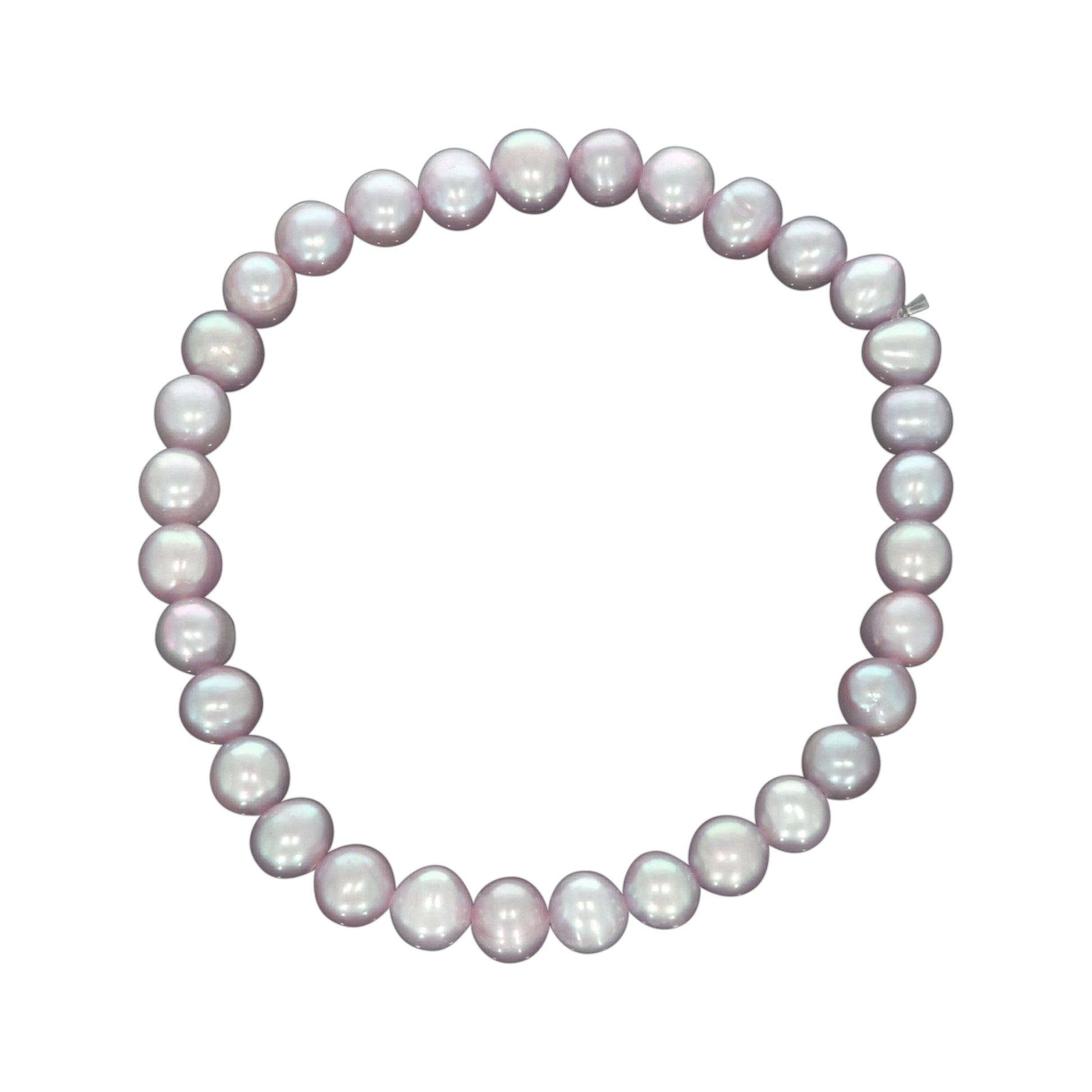 Armband Süßwasserzuchtperlen lavendel 6mm