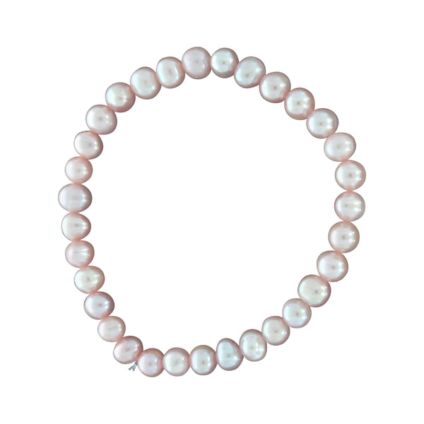 Armband Süßwasserzuchtperlen pink 6mm