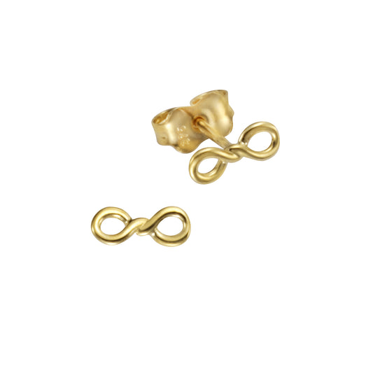 Ohrstecker 375 Gelbgold Infinity Zeichen