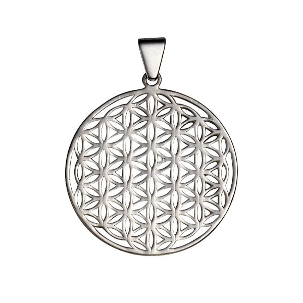 Anhänger 925 Sterling Silber rhodiniert Blume des Lebens