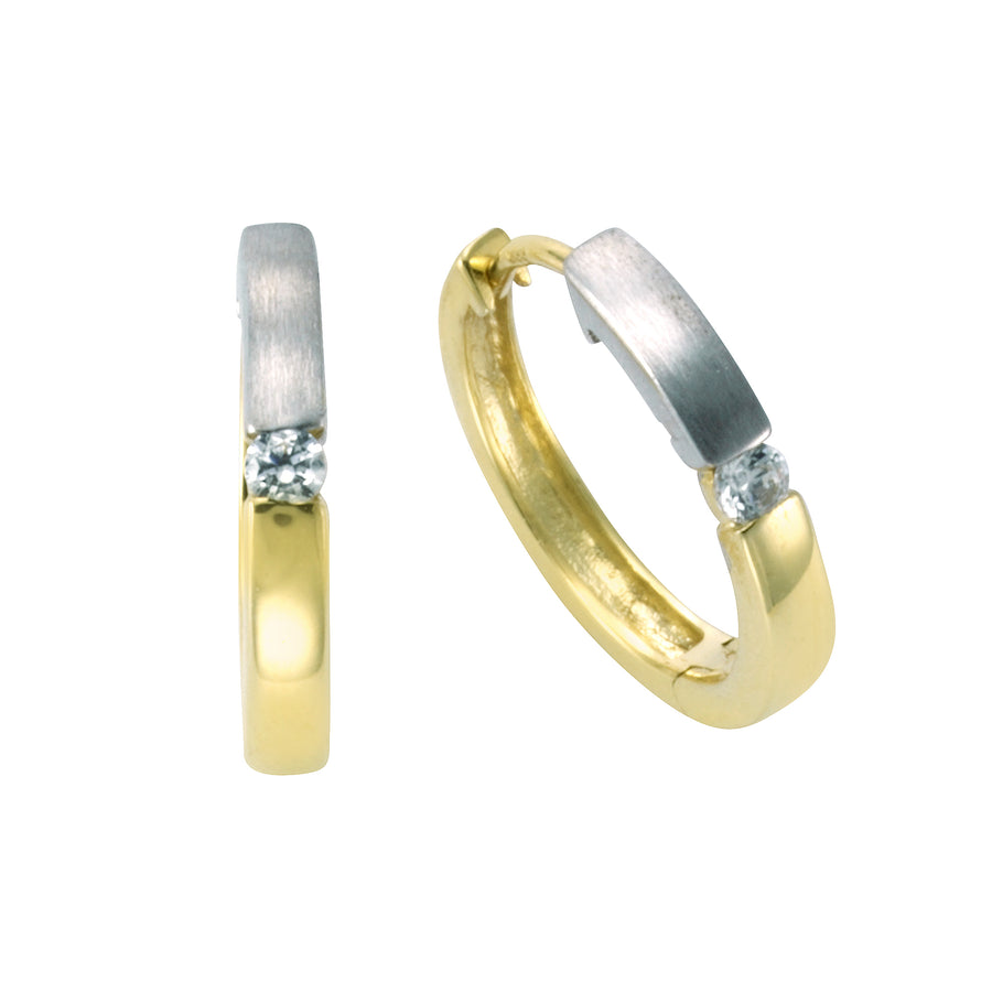 Isa Creolen – Gold mit Zirkonia