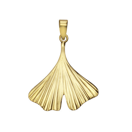 Anhänger 333/- Gelbgold Ginkgo 2,7cm