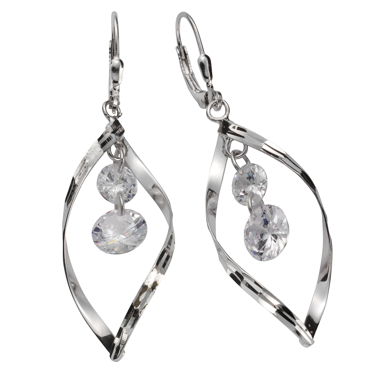 Ohrhänger 925 Silber Zirkonia