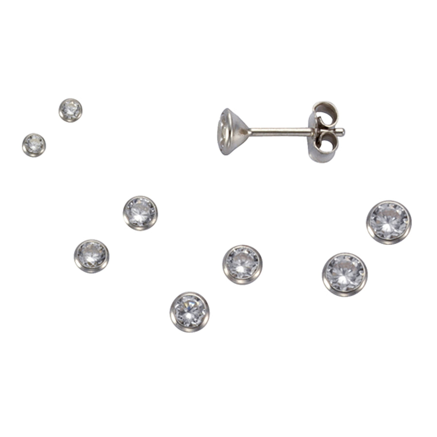 Ohrstecker 925 Silber Set 3 Paar