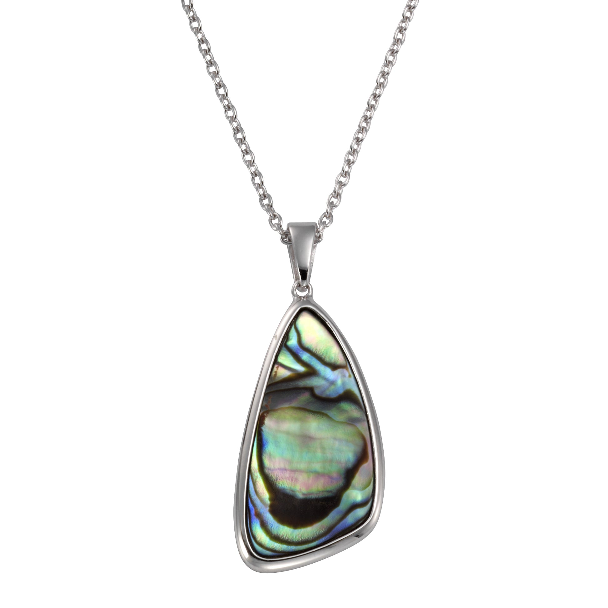 Anhänger mit Kette 925 Silber rhodiniert Abalone