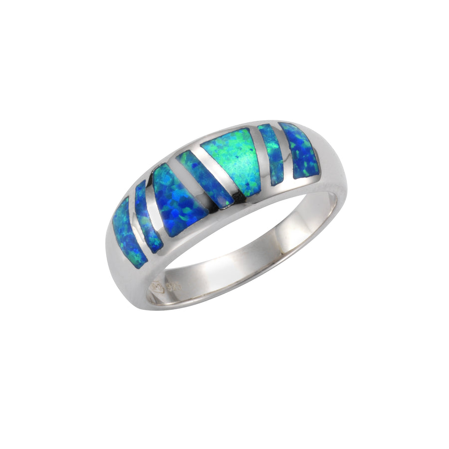 Arcobaleno Ring – 925 Sterlingsilber rhodiniert mit synth. Opal