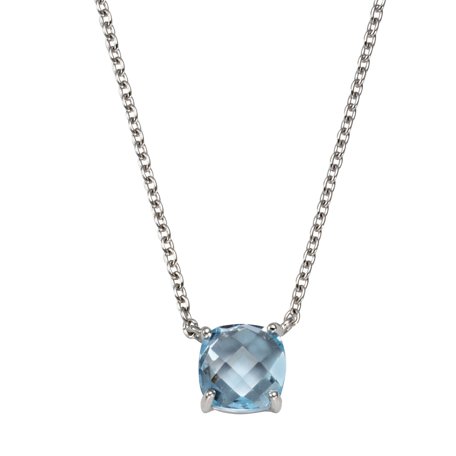Collier 925/- Sterling Silber Blautopas (beh.)