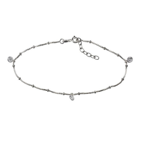 Calma Fußkette – 925 Sterlingsilber mit Zirkonia