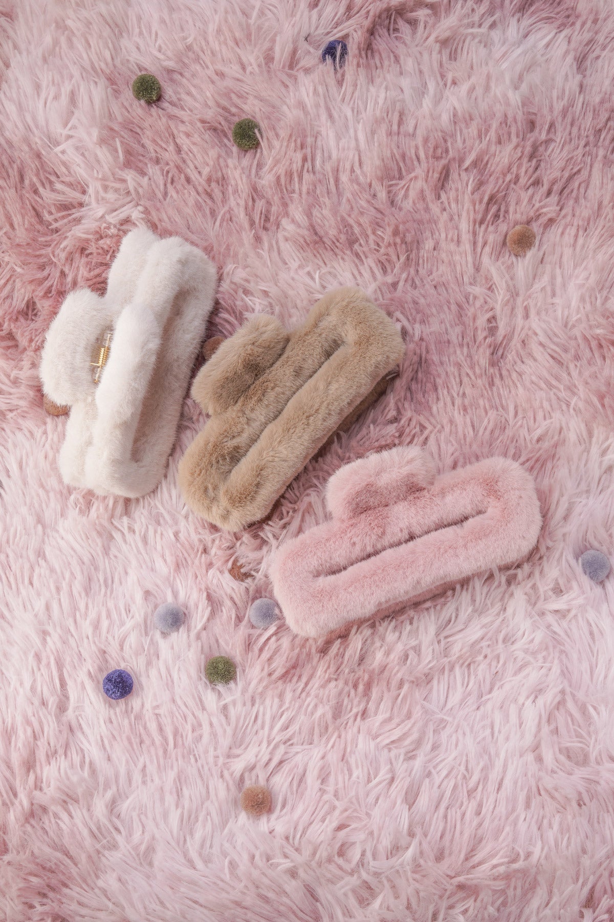 Haarspange flauschig gerade