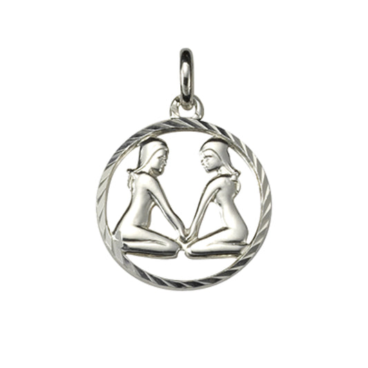 Anhänger 925/- Sterling Silber Sternzeichen Zwillinge