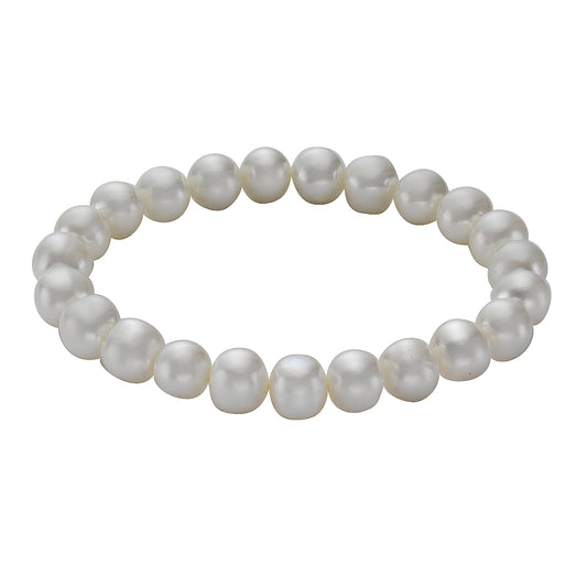 Armband Süßwasserzuchtperlen weiß 8-8,5mm