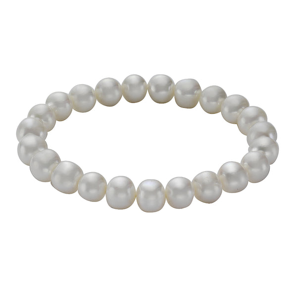 Armband Süßwasserzuchtperlen weiß 8-8,5mm