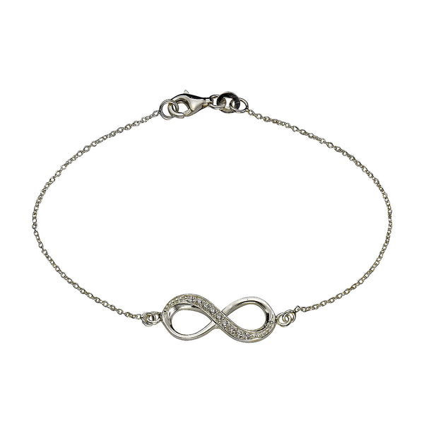 Armband Silber 925 mit Unendlichkeitszeichen 19cm lang