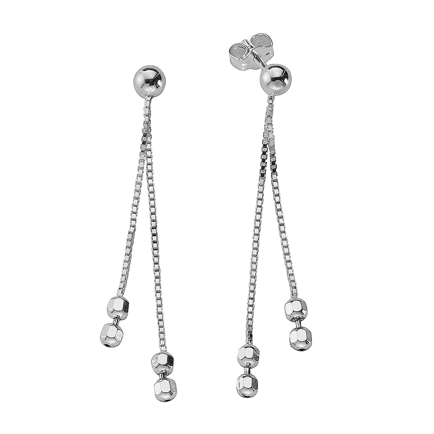 Ohrringe Silber 925 rhodiniert 43mm lang