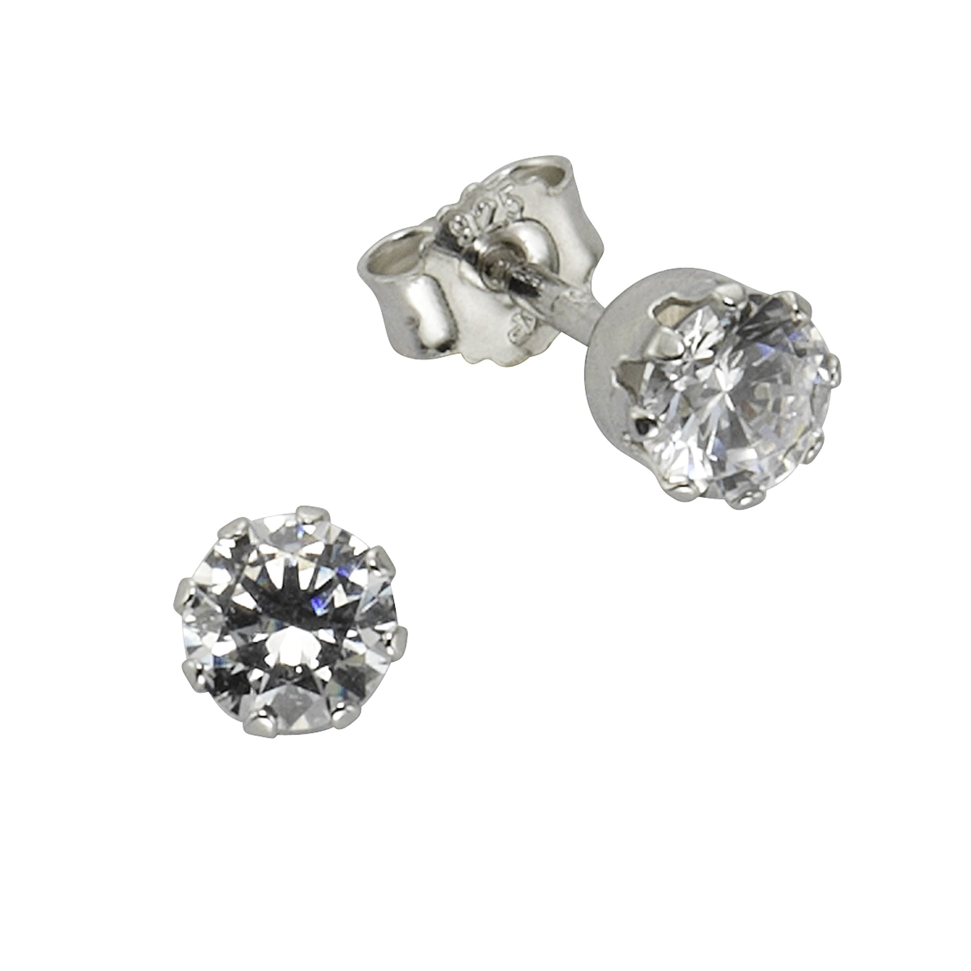 Ohrstecker Silber 925 Zirkonia weiß