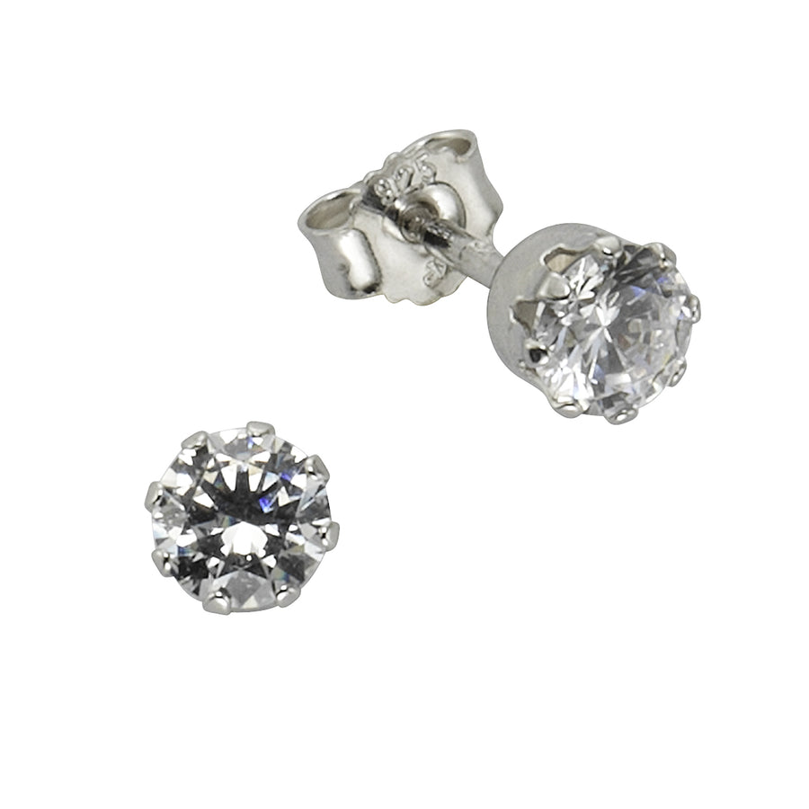 Ohrstecker Silber 925 Zirkonia weiß