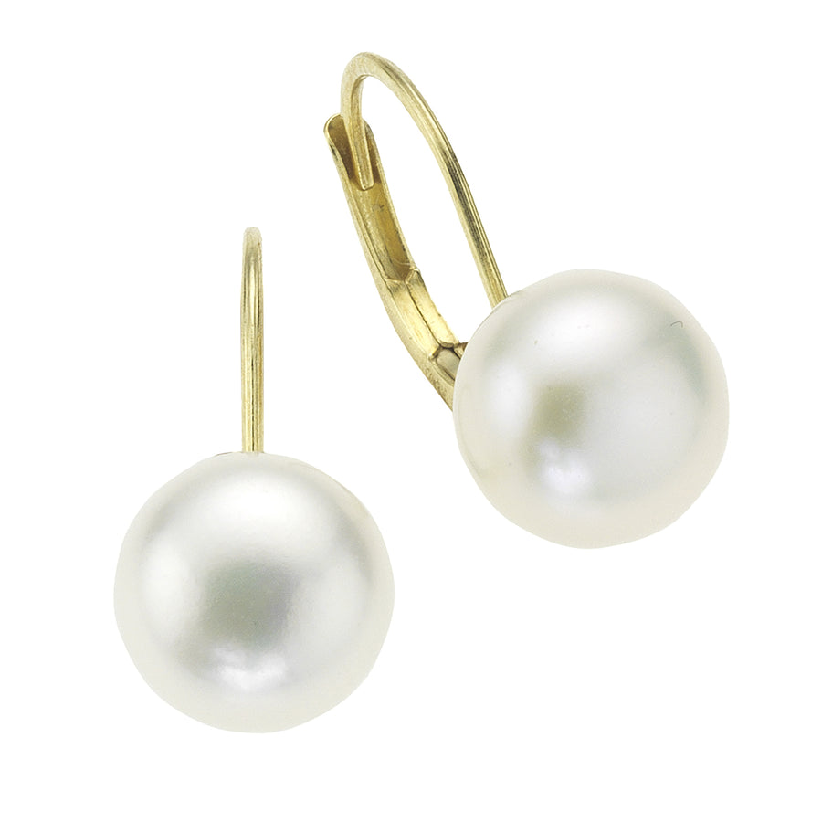 Ohrringe 333 Gold Perlen weiß 8-8,5mm