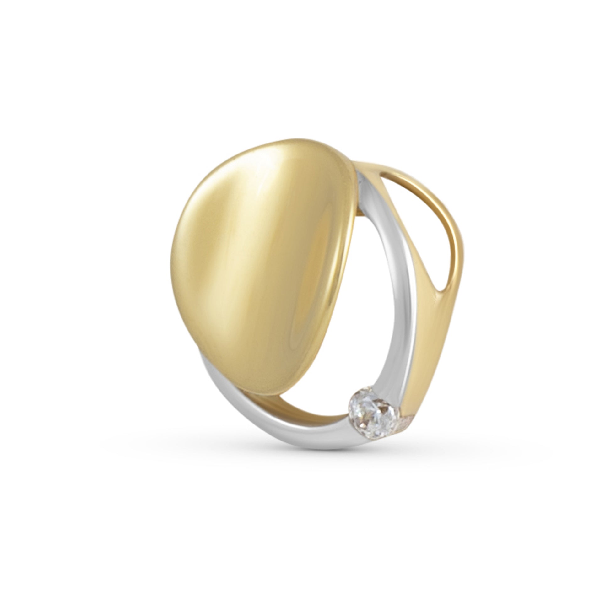 Anhänger 333/- Gelbgold bicolor Zirkonia