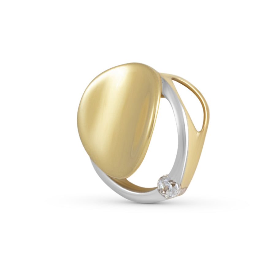 Anhänger 333/- Gelbgold bicolor Zirkonia
