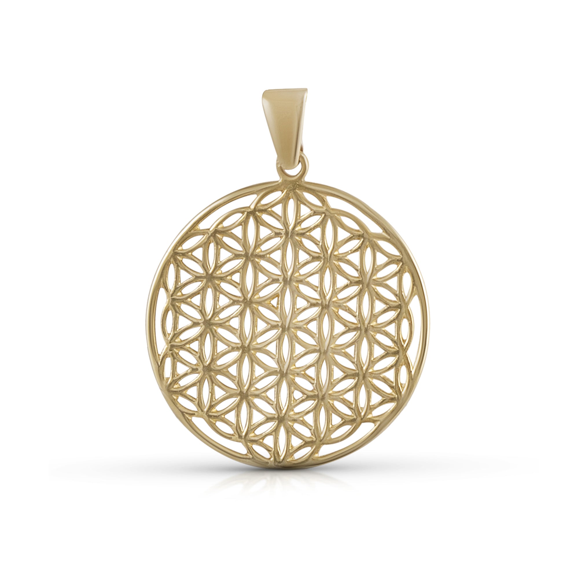 Anhänger 375 Gold Motiv Blume des Lebens
