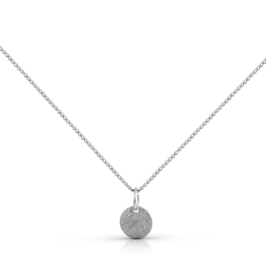 Anhänger mit Kette 925 Silber rhodiniert eismatt