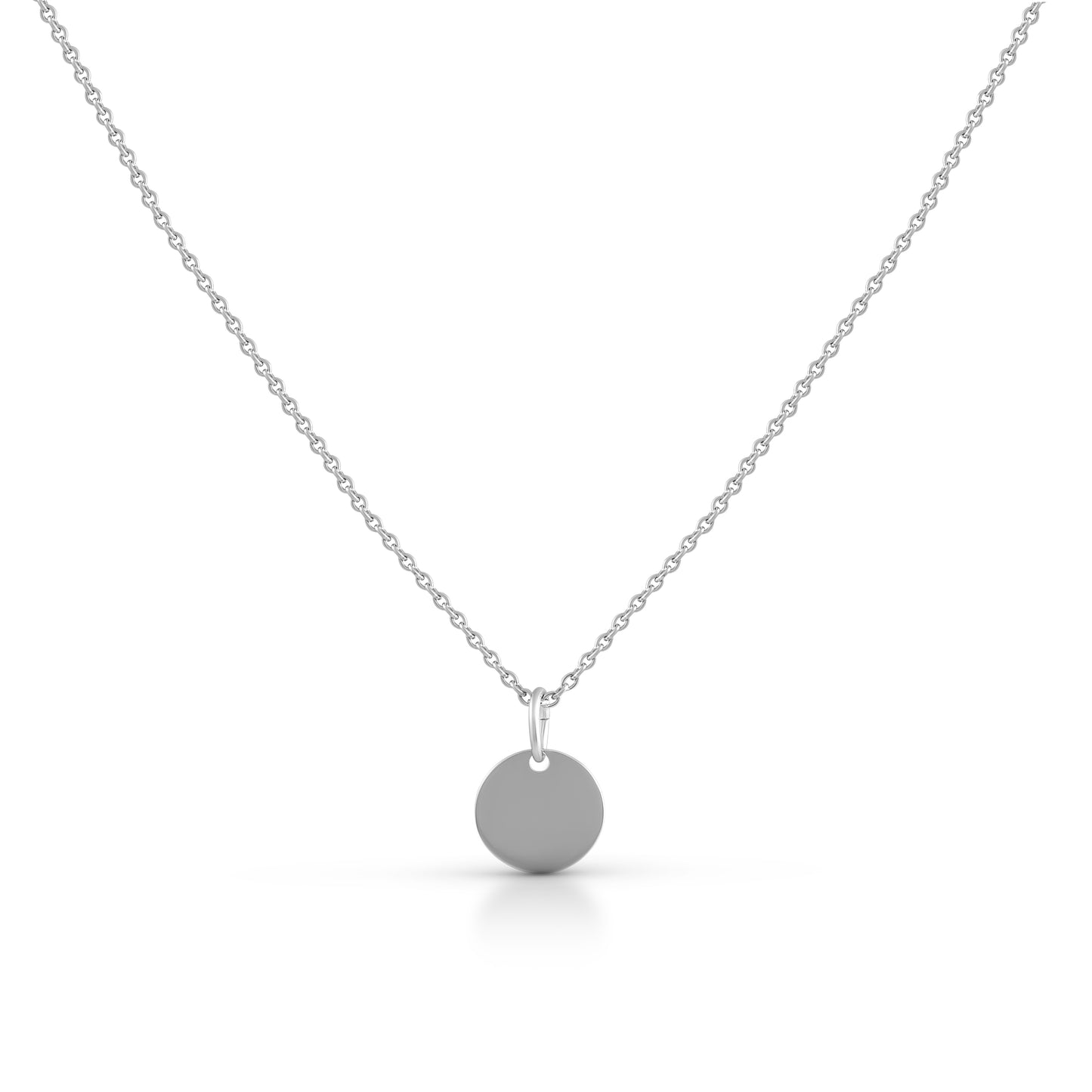 Anhänger mit Kette 925 Silber rhodiniert 12mm