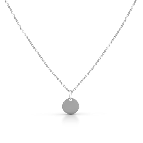 Anhänger mit Kette 925 Silber rhodiniert 12mm