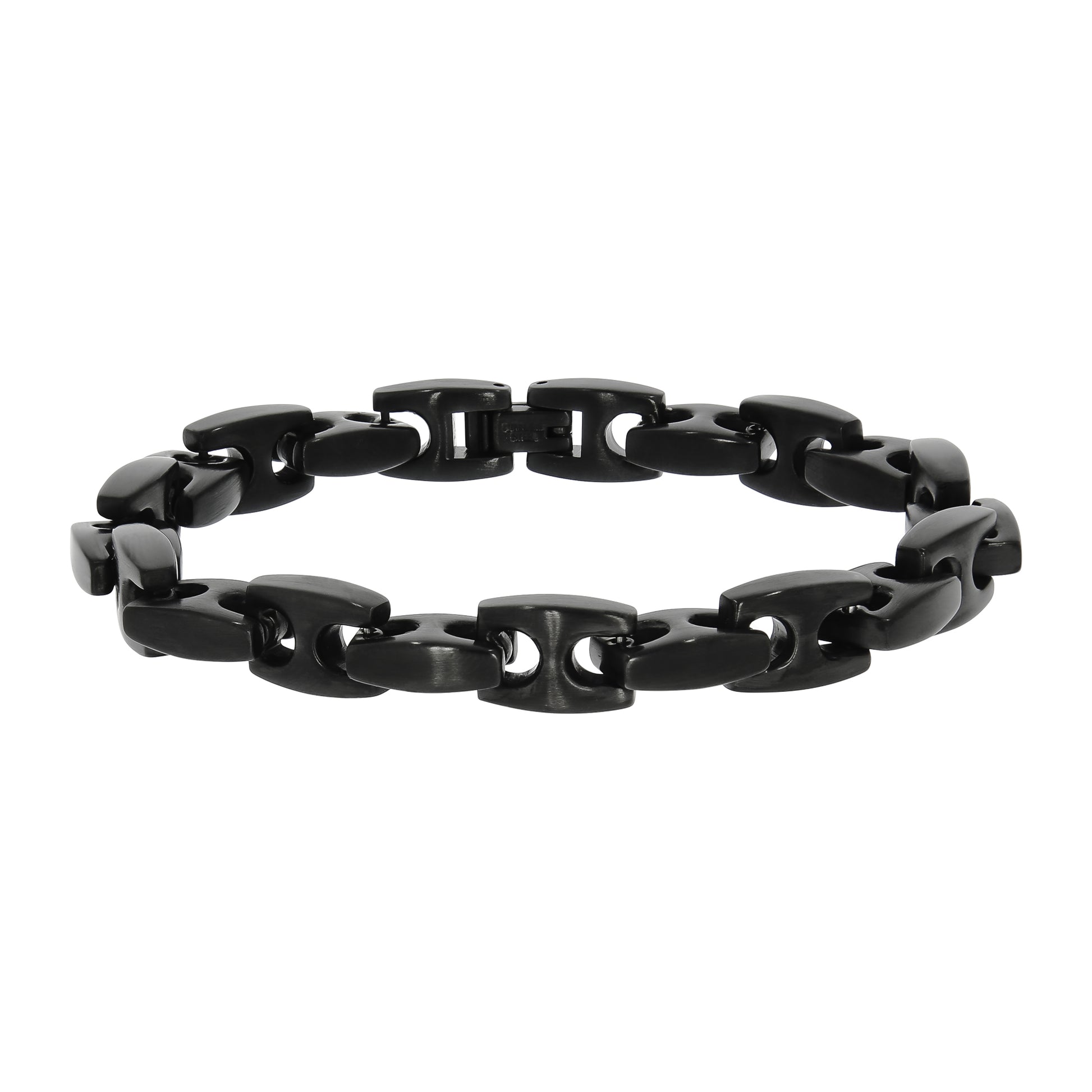 Armband Edelstahl matt glanz schwarz 23,5cm lang