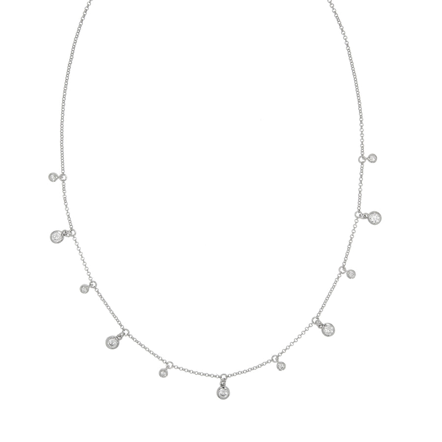 Halskette Silber 925 rhodiniert mit Zirkonia weiß