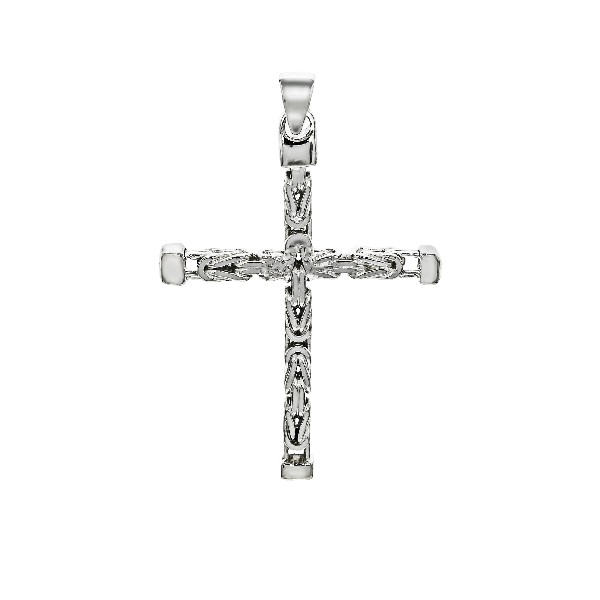Anhänger Silber 925 Kreuz-Motiv Königskette poliert 62mm
