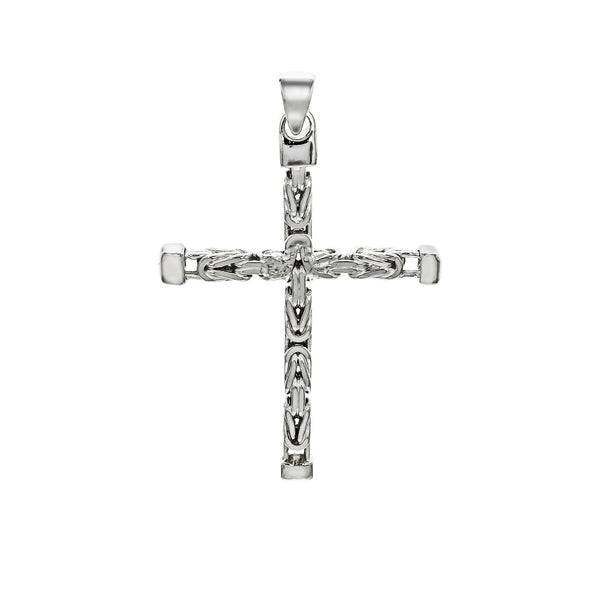 Anhänger Silber 925 Kreuz-Motiv Königskette poliert 62mm