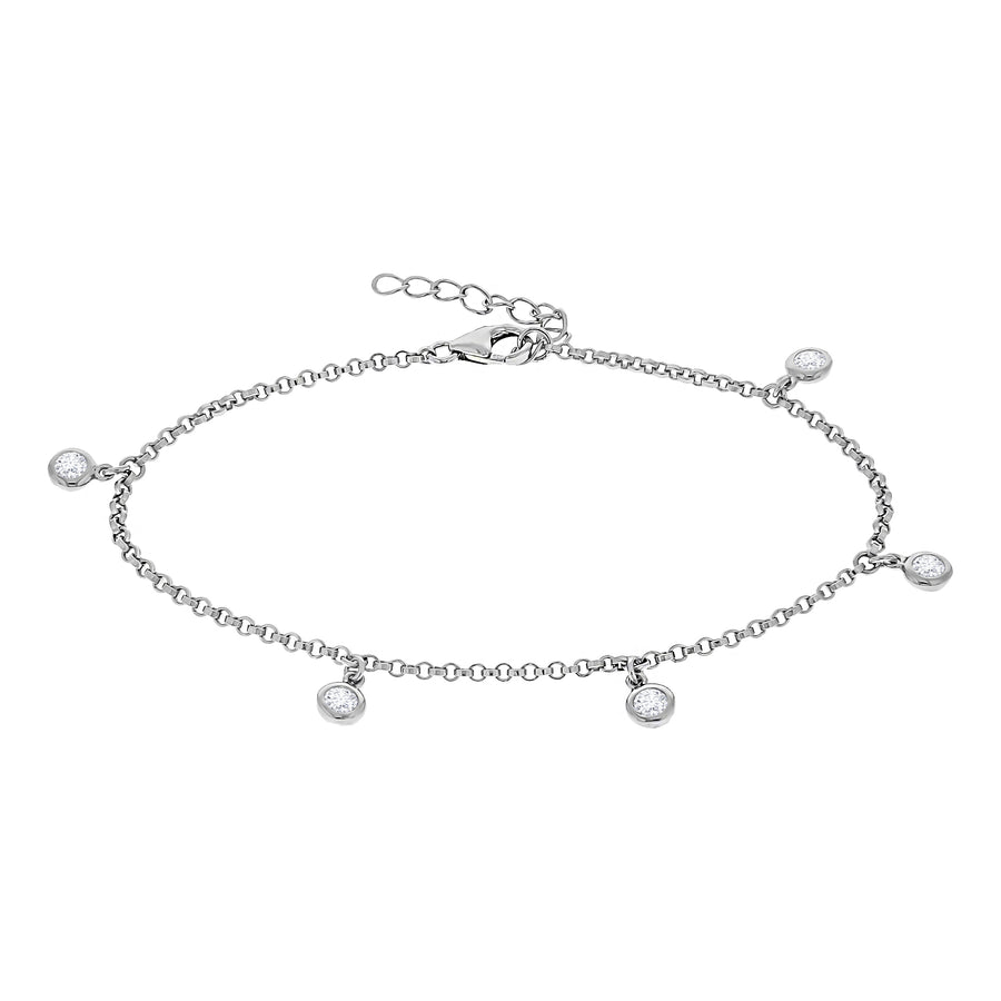 Armband 925 Silber rhodiniert Zirkonia