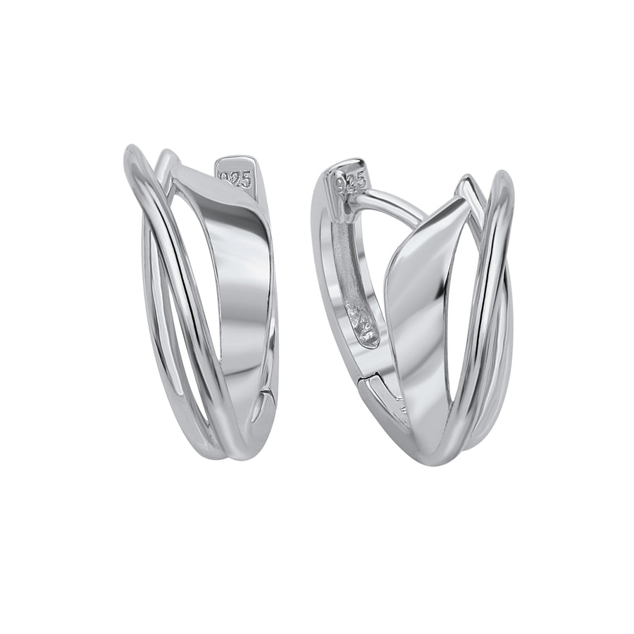 Creolen 925 Silber rhodiniert