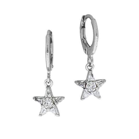 Ohrhänger Silber 925 Zirkonia weiß