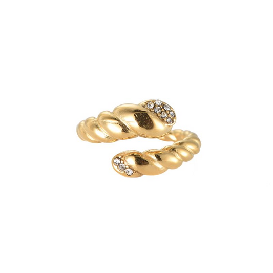 Chunky Twist Ring Gold