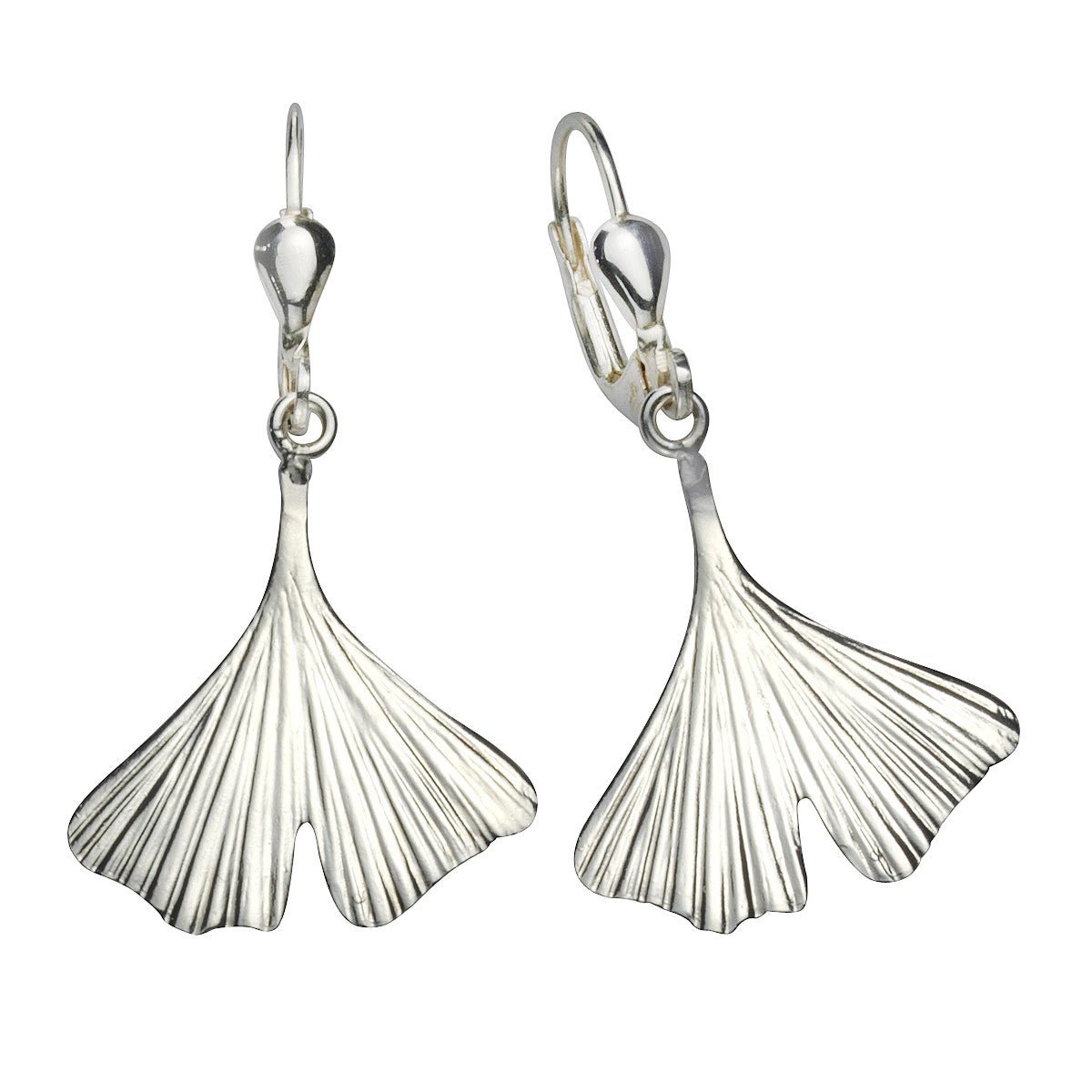 Ohrhänger Ginkgo 925/- Sterling Silber 3,7cm - LUMINOSO JEWELRY