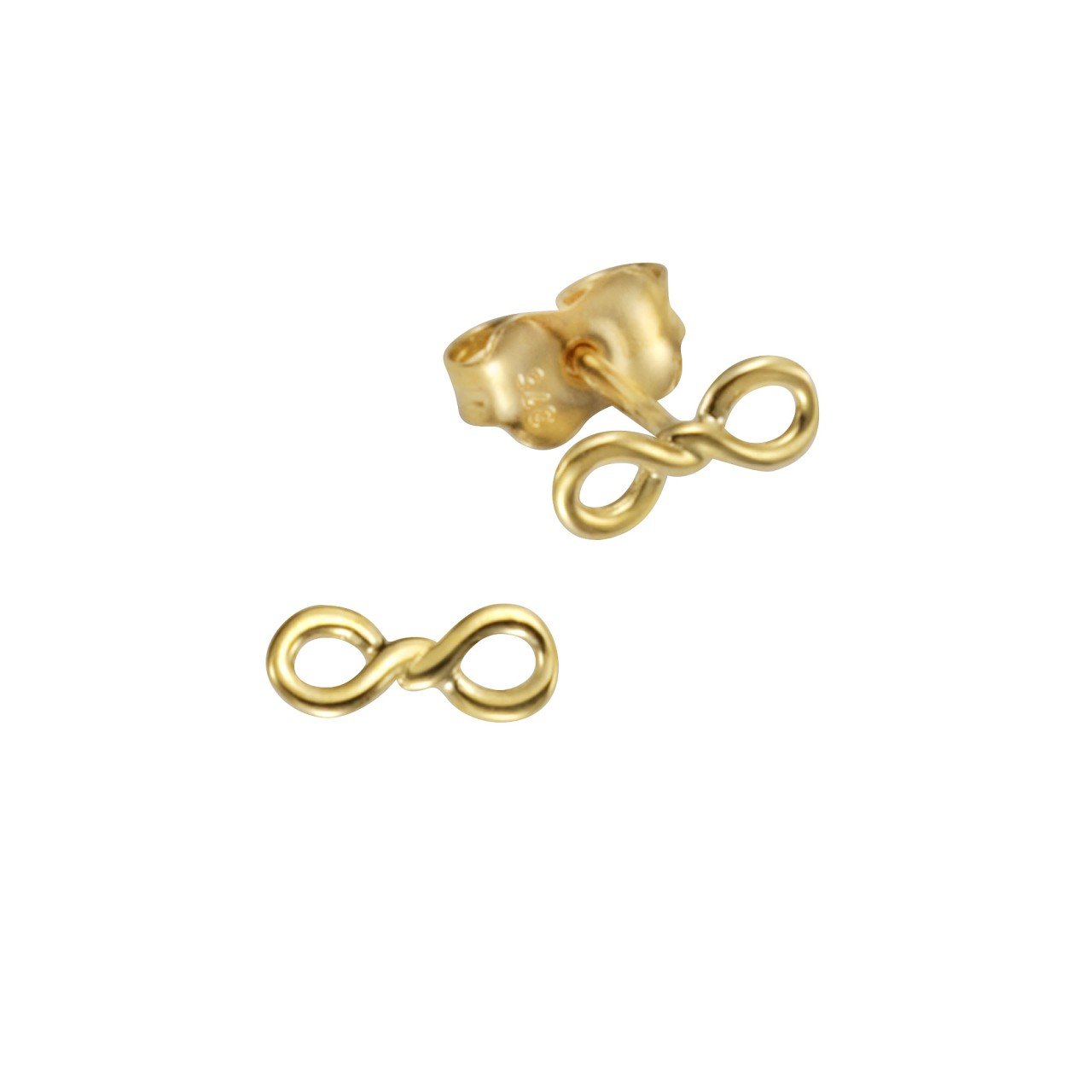 Ohrringe 375 Gelbgold Infinity Zeichen - LUMINOSO JEWELRY