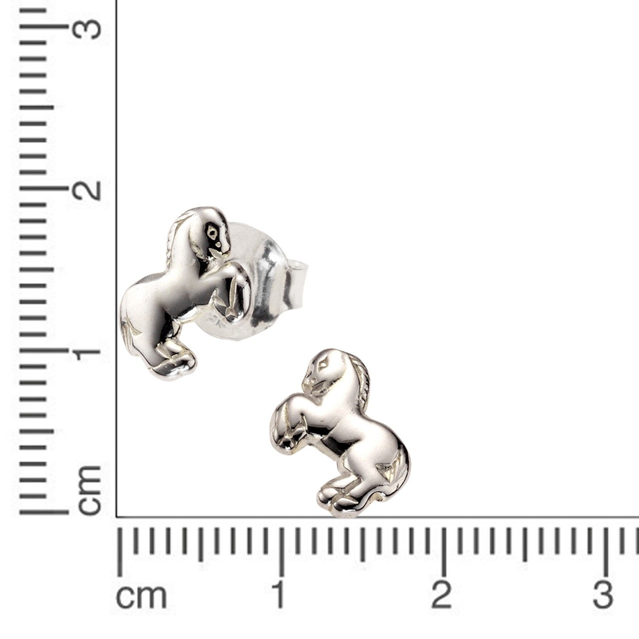 Ohrstecker 925/- Sterling SIlber Pferd