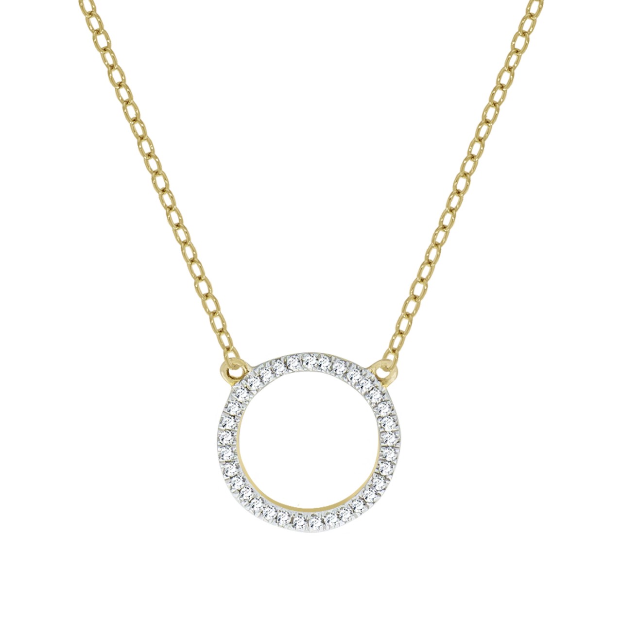 Collier 375 Gelbgold zweifarbig