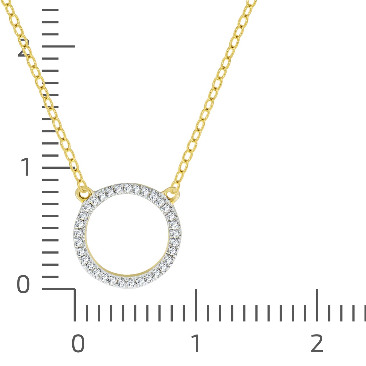 Collier 375 Gelbgold zweifarbig