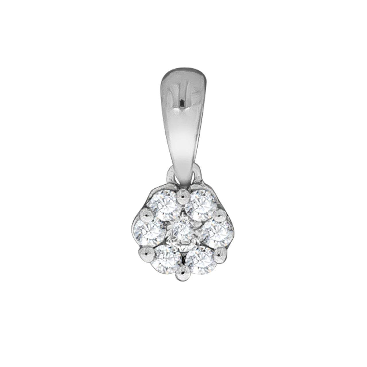 Pendant 375 white gold brilliant