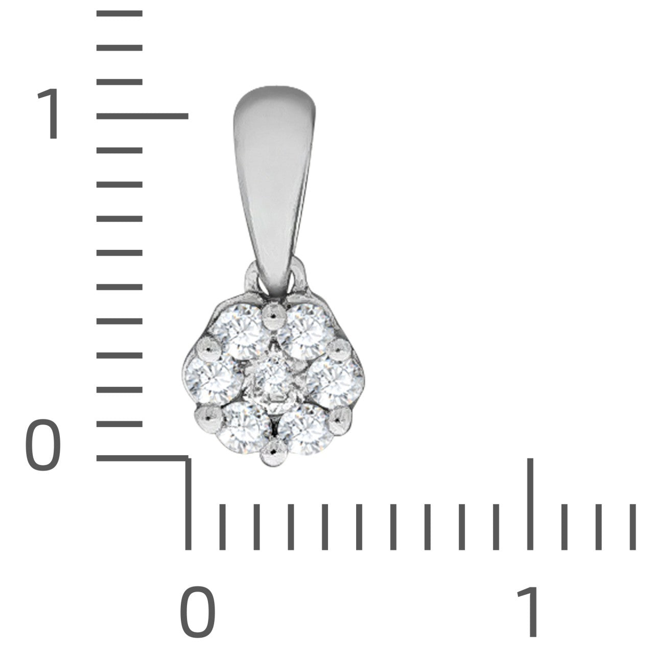 Pendant 375 white gold brilliant