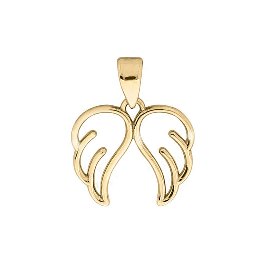 Pendant 375 yellow gold motif angel wings