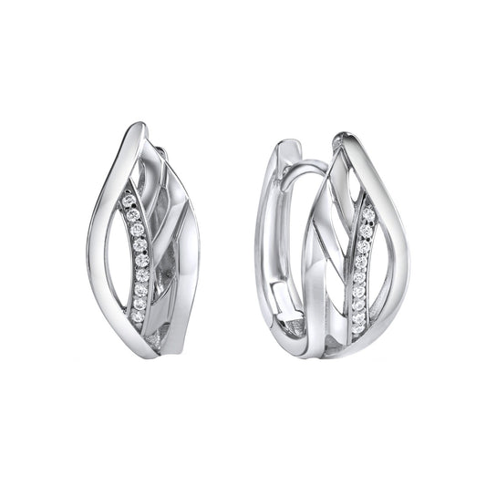 925 sterling silver rhodium plated zirconia