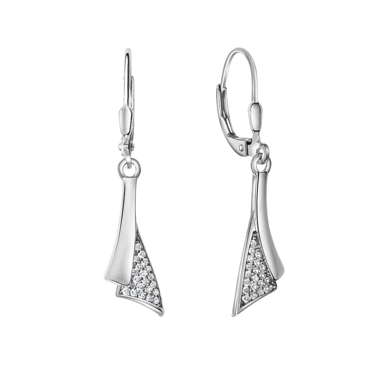 925 sterling silver rhodium plated zirconia