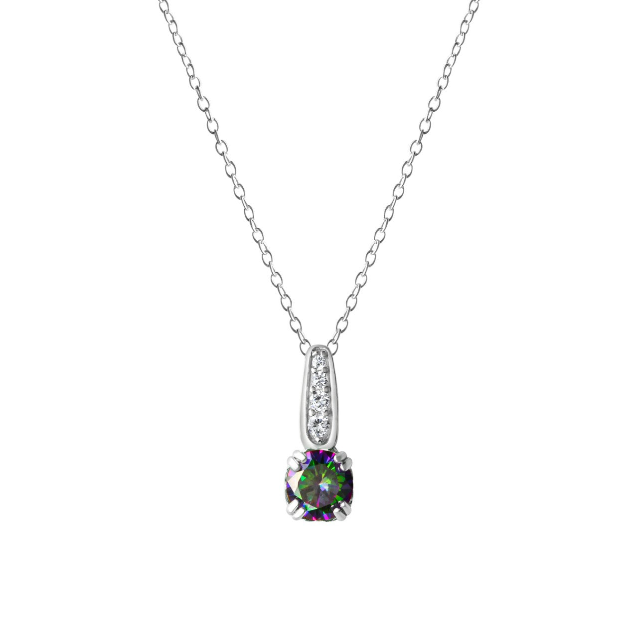 925 sterling silver rhodium plated zirconia