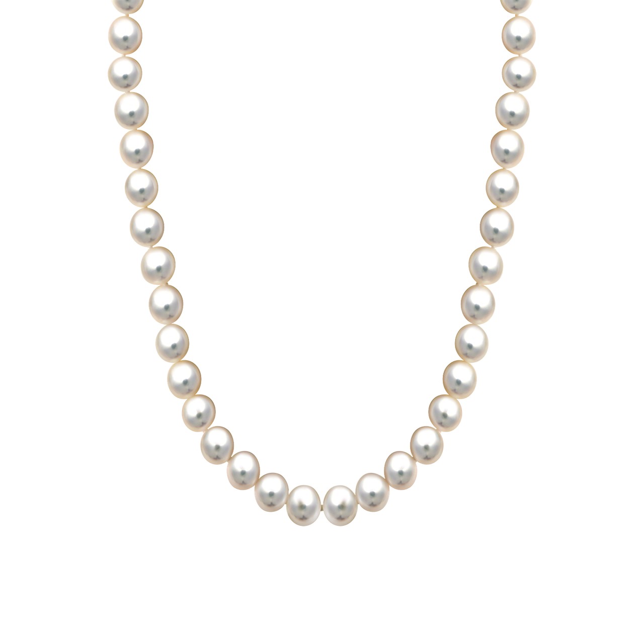 Necklace 375/- yellow gold freshwater cultured pearl 6.5-7mm