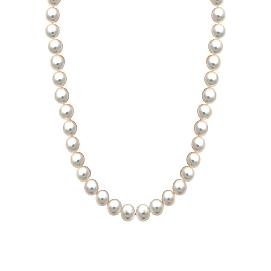 Necklace 375/- yellow gold freshwater cultured pearl 6.5-7mm