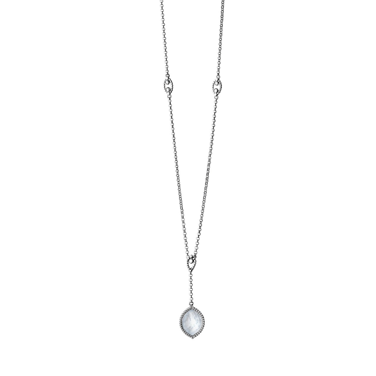 925/- Sterling silver rhodium plated mother of pearl
