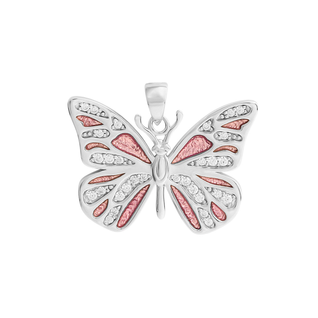 Anhänger 925/- Sterling Silber rhodiniert Schmetterling